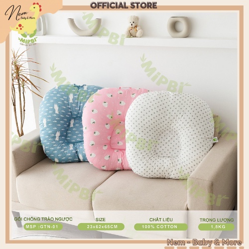 Mipbi antireflux pillow made of cotton to reduce vomiting for babies