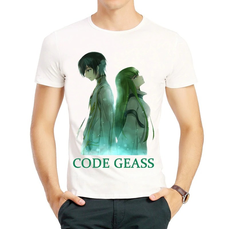 Code Geass T Shirt Mens Short Sleeve White Anime Code Geass Logo Trendy Cg Shopee Philippines - roblox code geass clothing