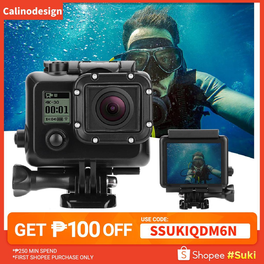 Gopro Hero 3 3 4 45m Waterproof Camera Protector Cover Shopee Philippines