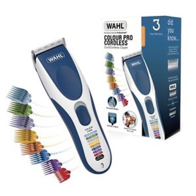 wahl clipper color pro cordless rechargeable hair clippers 21 pieces