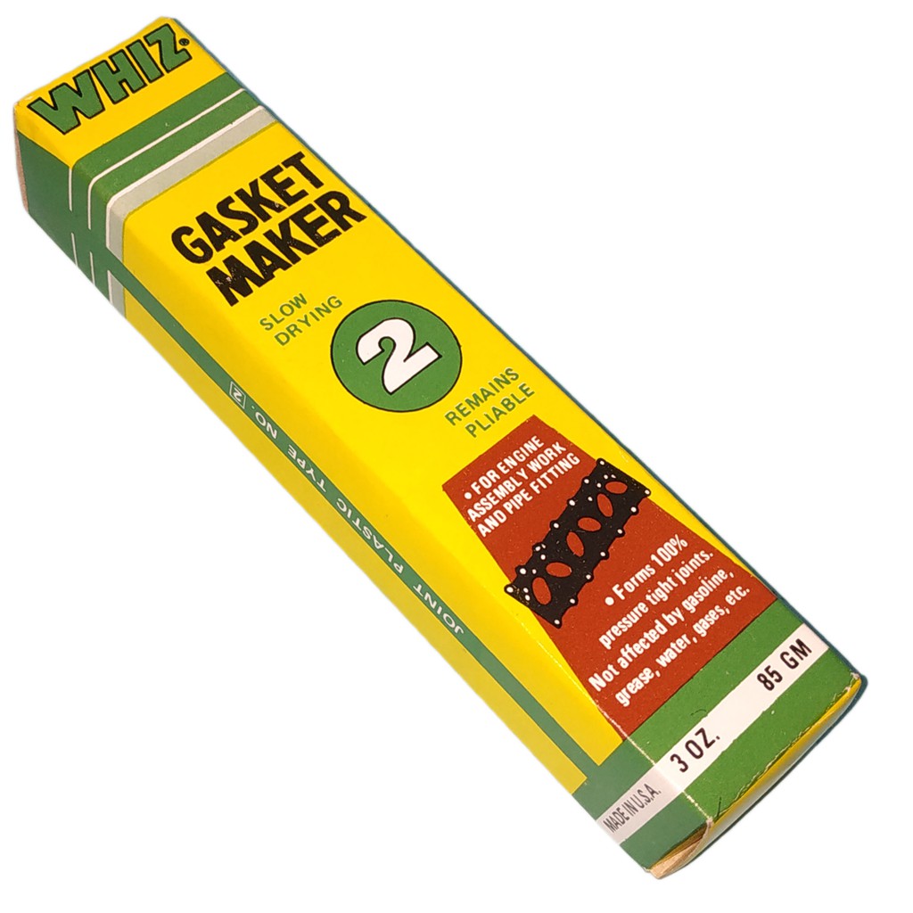 WHIZ gasket maker no. 2 slow drying remains pliable 3oz 85grams xde