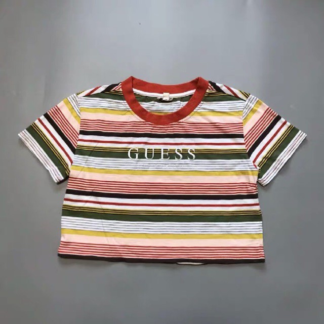 women's striped guess t shirt