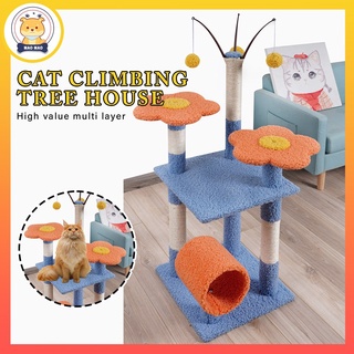 Large Cat Tree House Kitten Scratch Cat Condo Multi Level Play Tower Sisal Cat Scratch Post