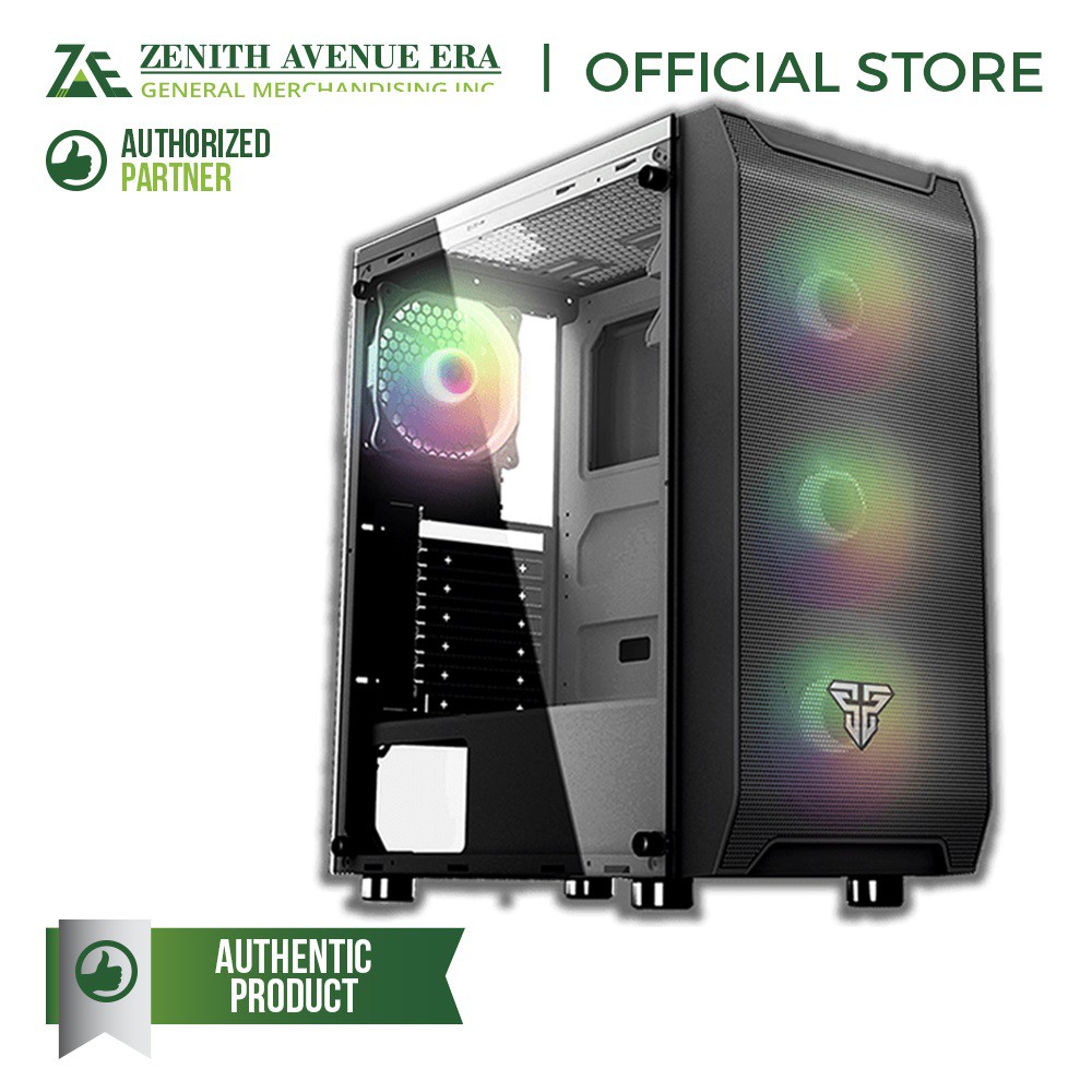 Fantech Aero CG80 RGB TG Middle Black Tower Case | Shopee Philippines