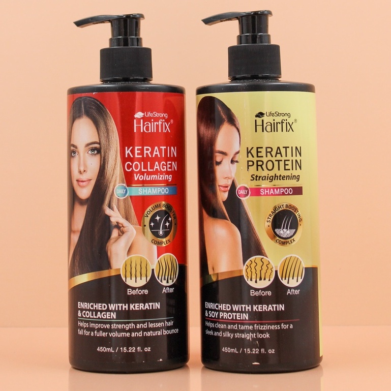 Lifestrong Hairfix Keratin Collagen Protein Shampoo Conditioner Shopee Philippines