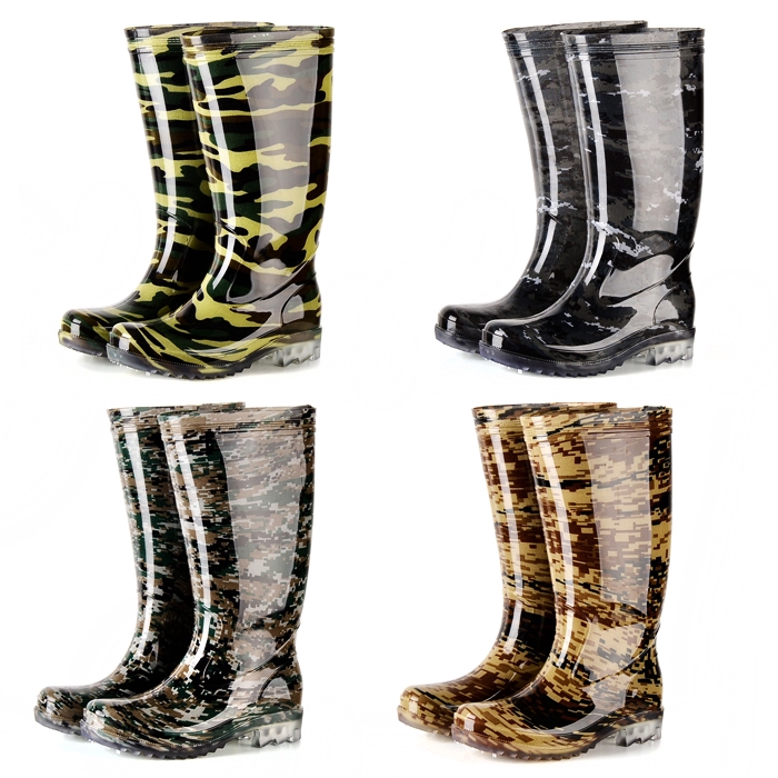 high heel rubber rain boots