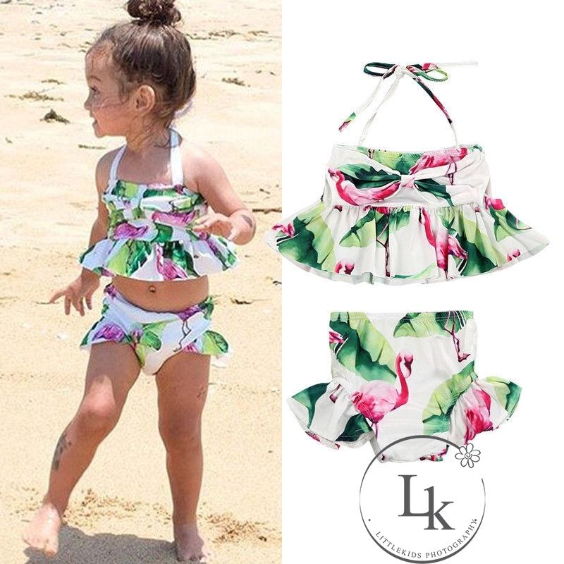 girls flamingo bikini