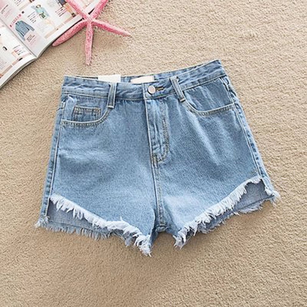 jean shorts with tassels