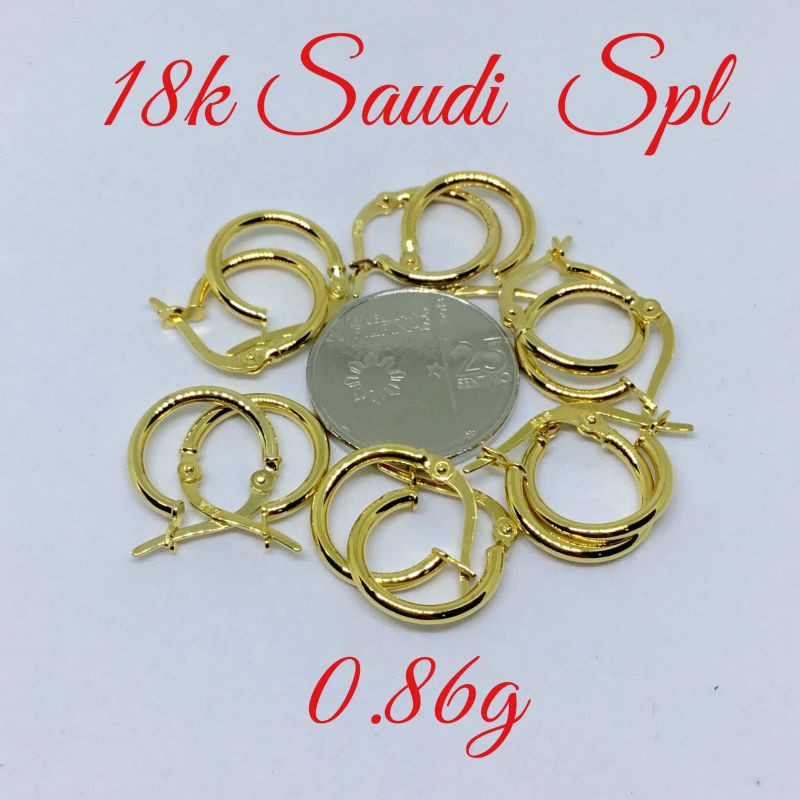 ☑️COD 18K SAUDI GOLD LOOP EARRINGS Shopee Philippines