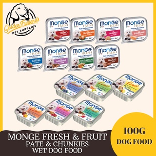 Monge Fresh / Fruit Wet Food For Dogs Pate & Chunkies 100g
