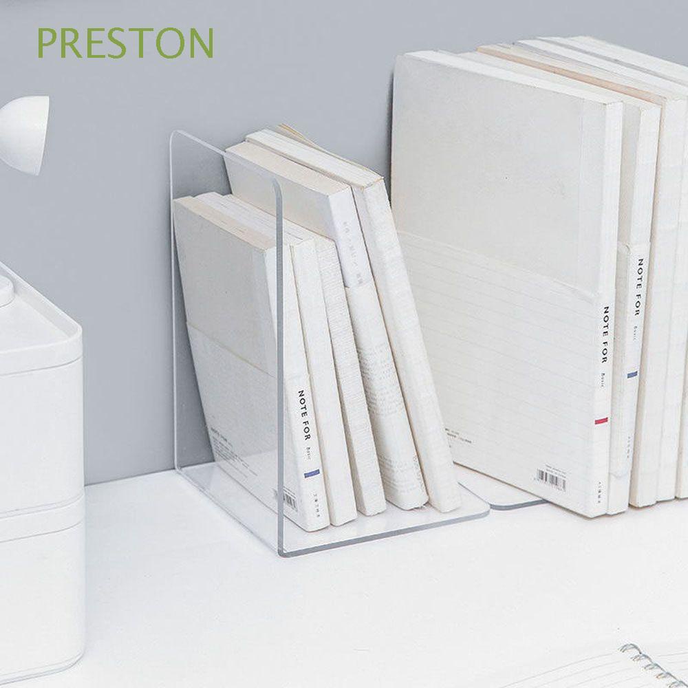 PRESTON Organizer Transparent Bookends Office Supplies Book Stand