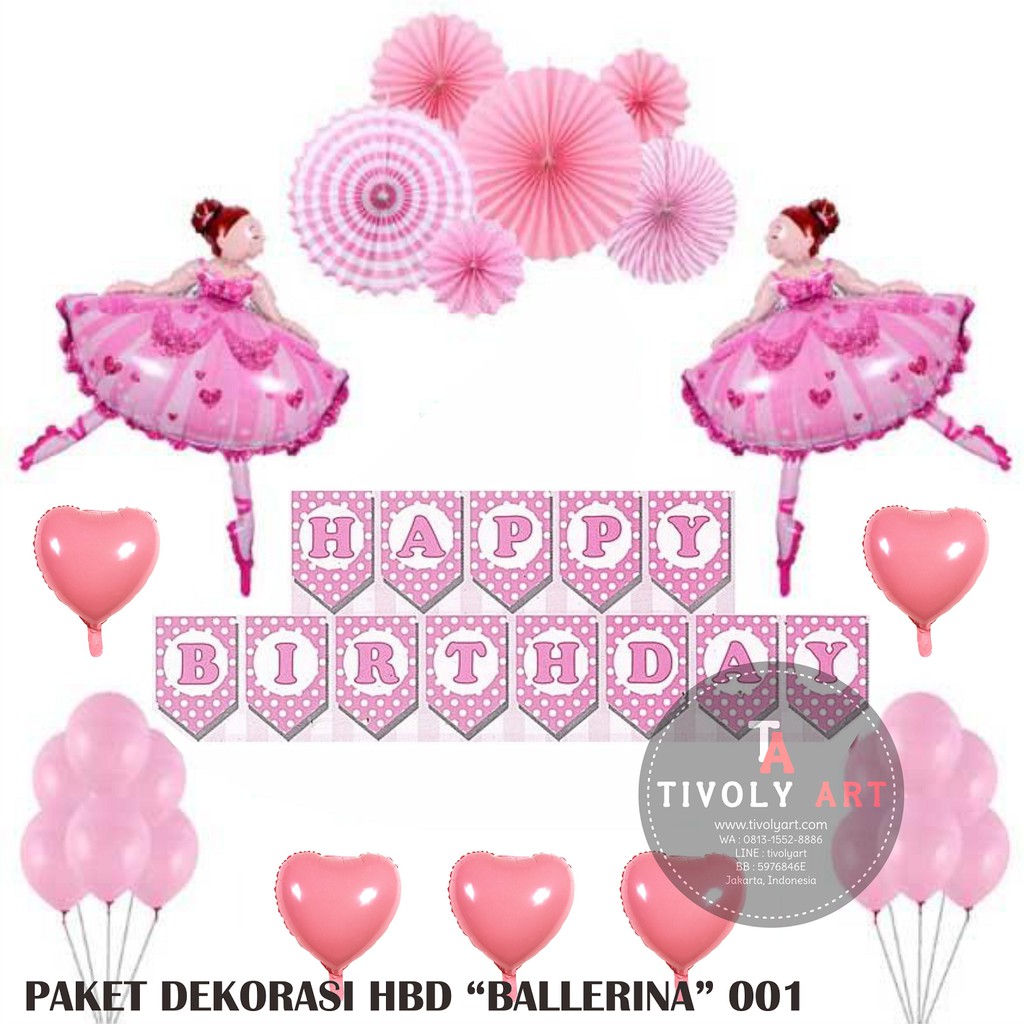 Ballerina Theme Happy Birthday Decoration Package 001 | Shopee Philippines