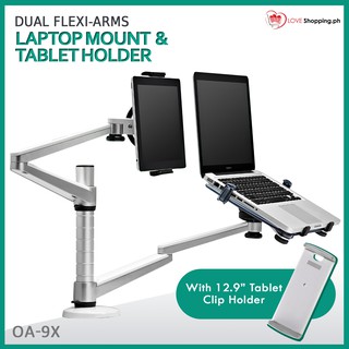 Oa 9x Dual Flexi Arm Aluminum Laptop And Desk Mount Laptop Stand