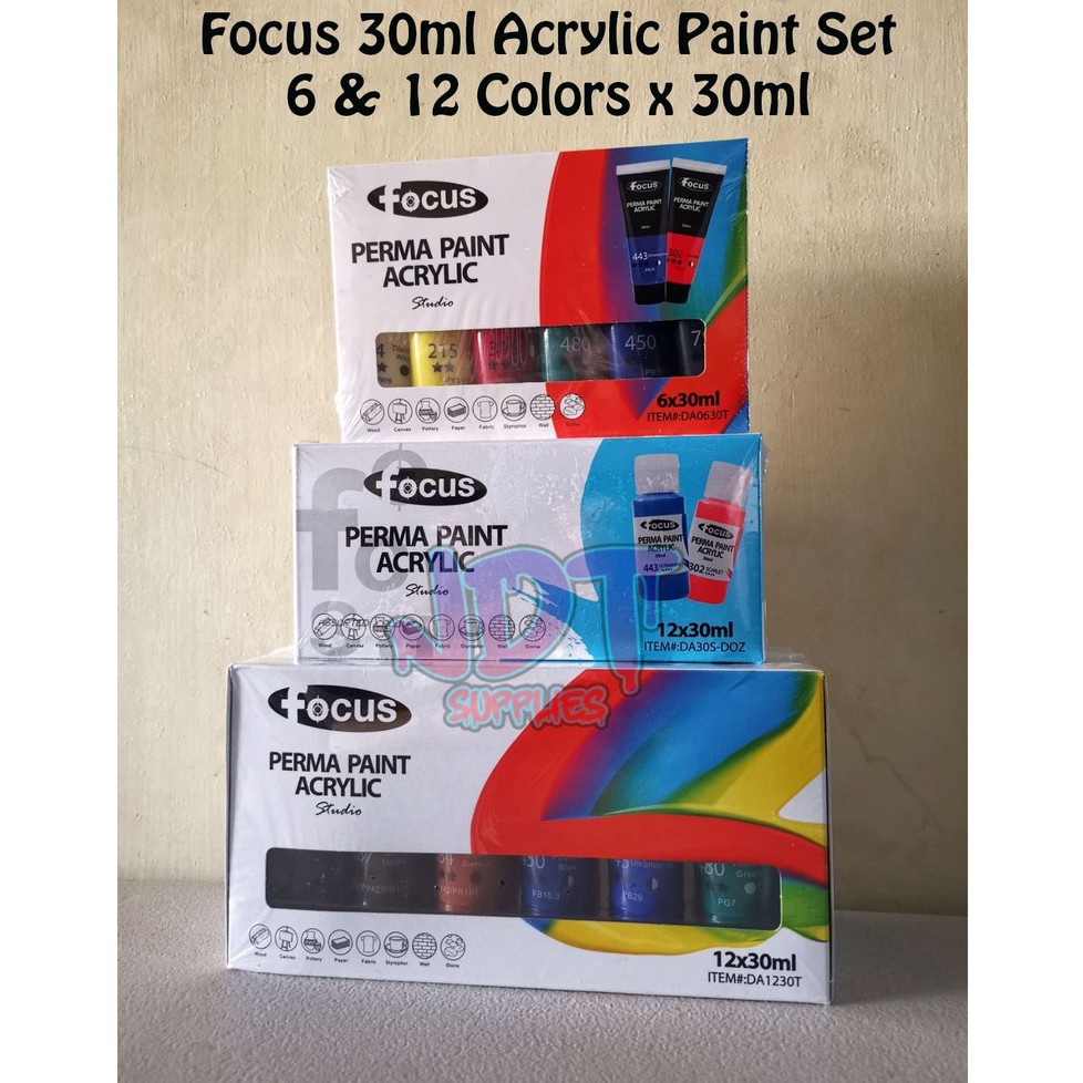 Focus Acrylic Paint [30ml] Shopee Philippines