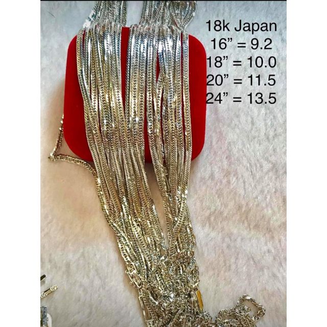 18k JAPAN gold 8 cut necklace Shopee Philippines