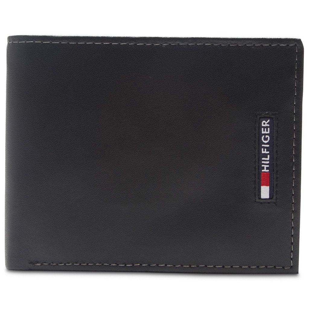 Tommy Hilfiger RFID PROTECTION Men's Leather Passcase Wallet,BROWN