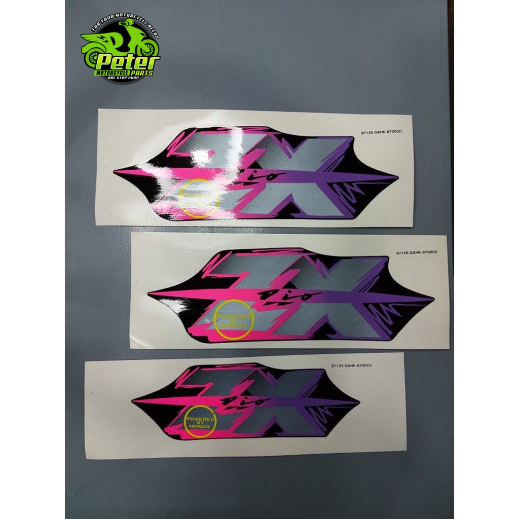 Decals Sticker Honda Dio 2 Zx Pink Purple Shopee Philippines