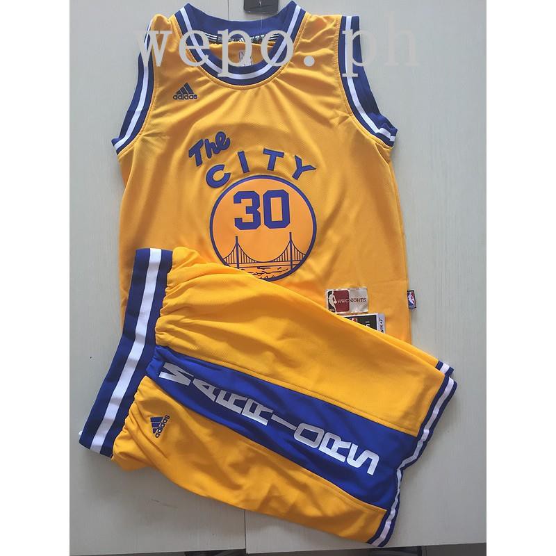 Embroidered Stephen Curry #30 Warriors The Bay Jersey Size S-2XL Basketball Vest 