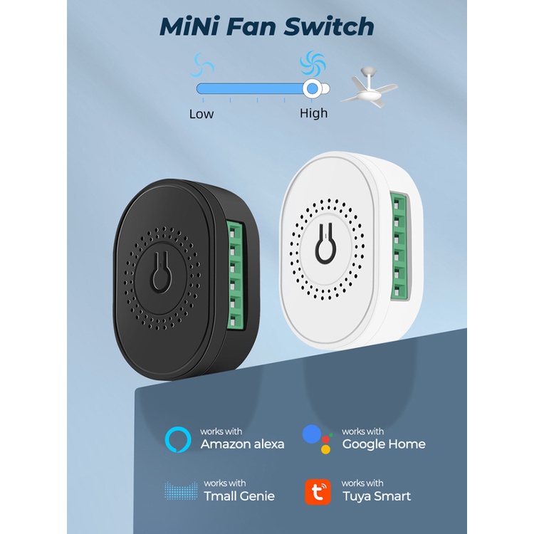 Tuya Wifi Mini DIY Smart Fan Speed Switch Ceiling Fan Controller Fan Switch Smart Life APP
