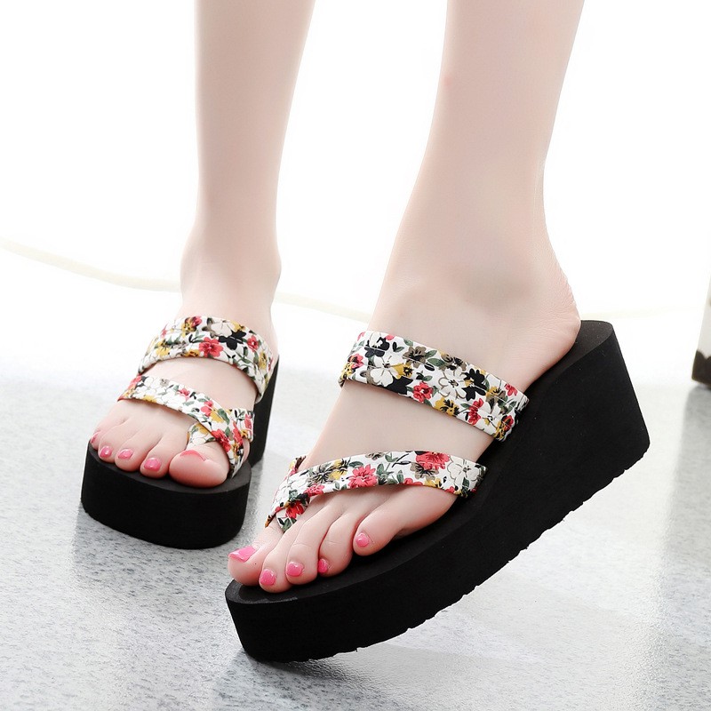 womens wedge flip flops