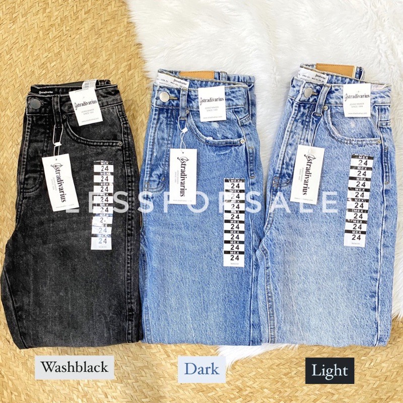 stradivarius stretch mom jean