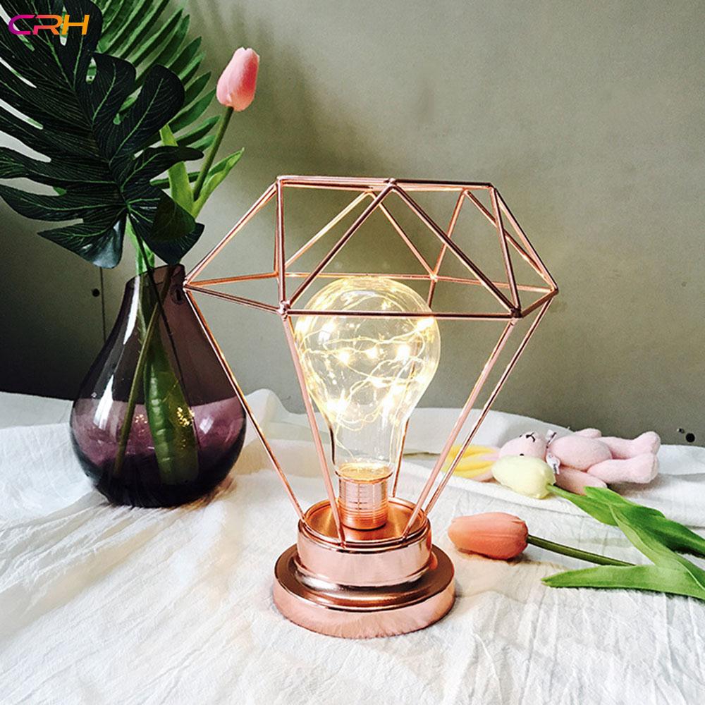 rose gold battery lamp