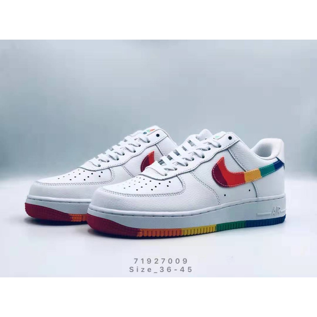 air force 1 rainbow bottom