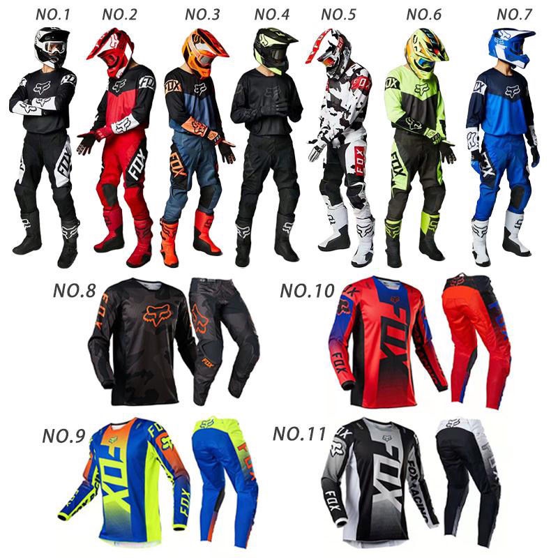 Motocross Jersey Pants FOX 180 360 Moto Racing Gear Set MX Combo Men ...