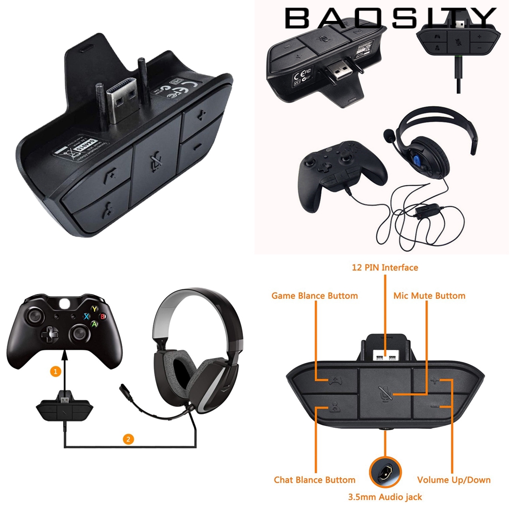 xbox one headset adapter stereo headphone audio game adapter for microsoft xbox one controller