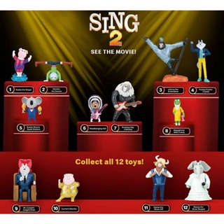Mcdo Mc Donald's Happy Meal Toy - Sing 2 The Movie Characters