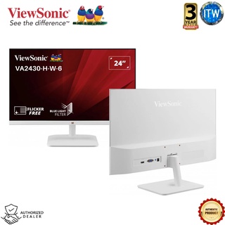 Viewsonic VA2430-H-W-6 | 1080p | SuperClear® VA panel | 24” Full HD Monitor with White Narrow Bezel