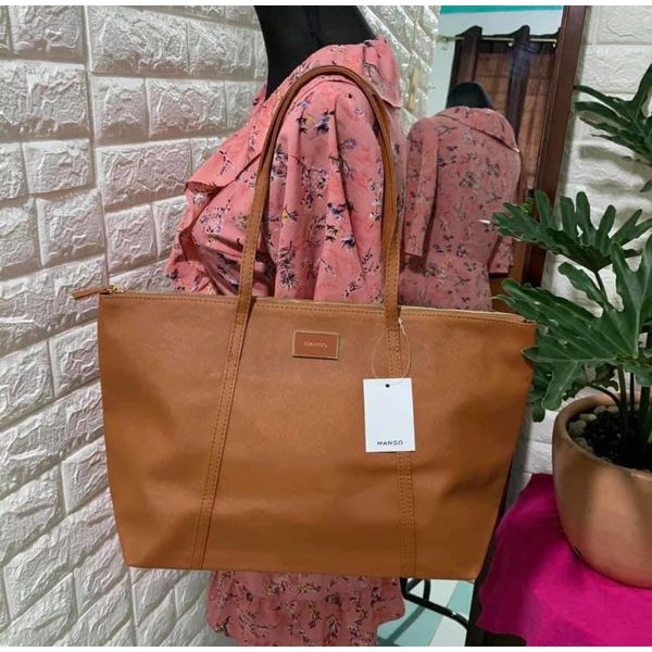 Authentic MANGO Large Tote Bag with Actual Pics Shopee Philippines