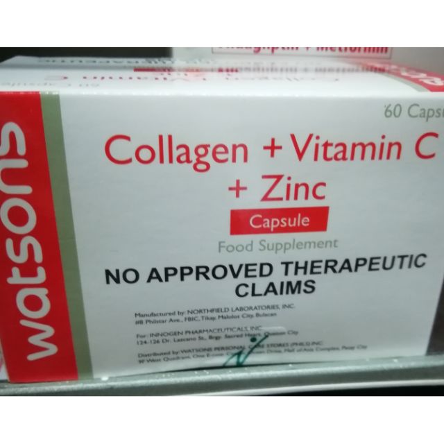 Collagen Vitamin C Zinc Watsons Vitaminwalls