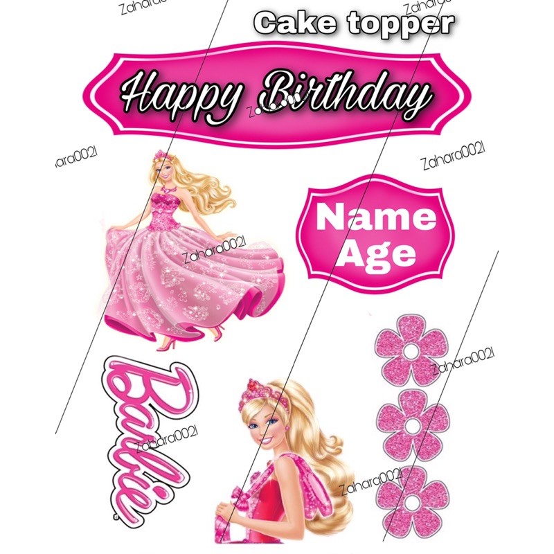 barbie-cake-topper-cupcake-toppers-good-quality-clear-print