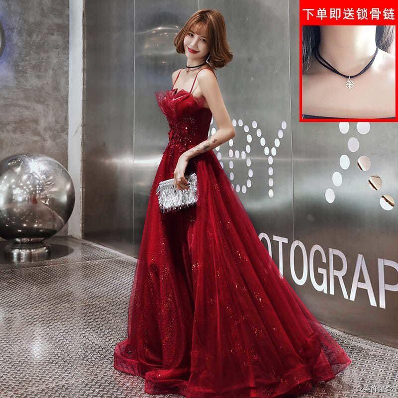 red strapless evening dress