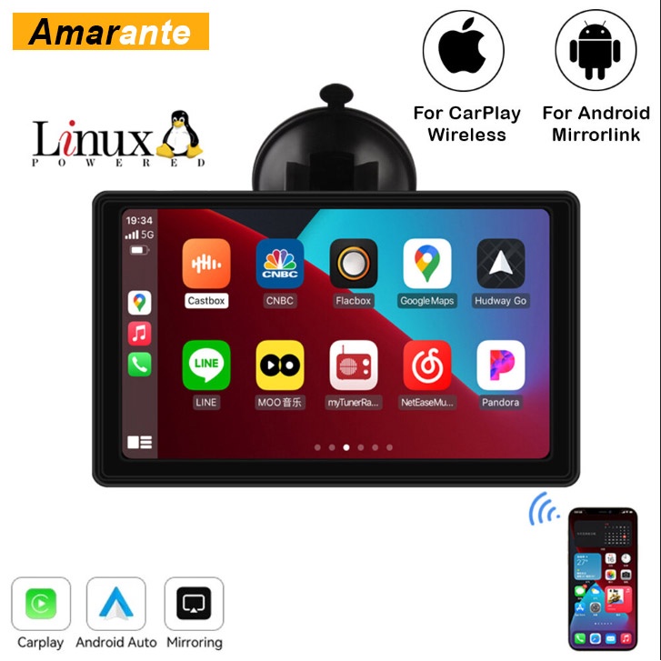 Linux System 7Inch Universal Portable Car Player IPS Screen Car Radio