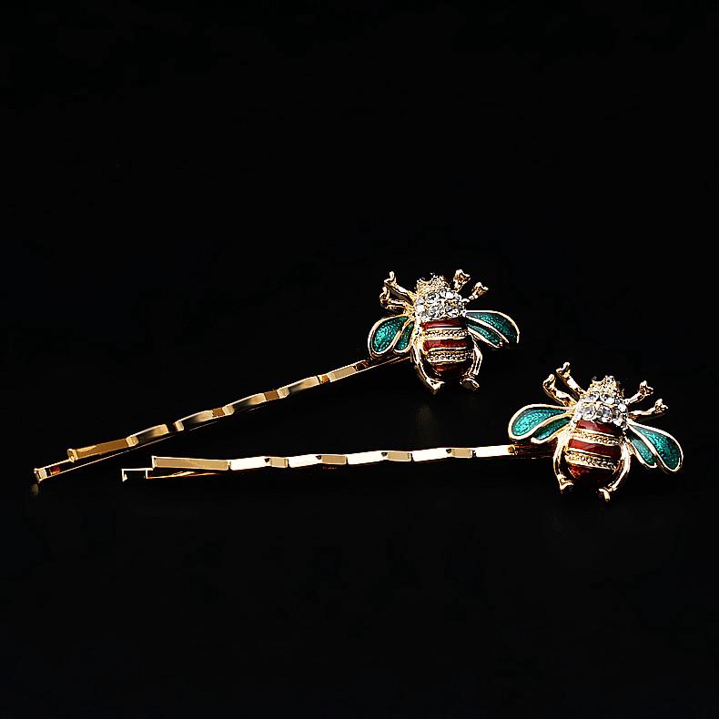 Women Girl Cute Chic Fashion Honeycomb Honey Bee Hair Pins Hair