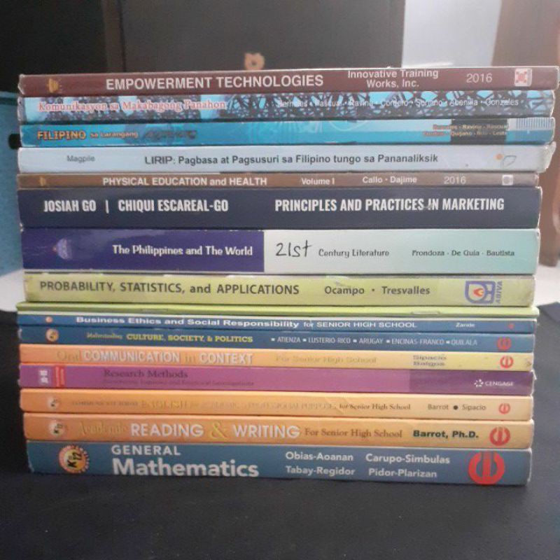 SHS BOOKS (ABM, STEM, HUMMS, GAS) | Shopee Philippines