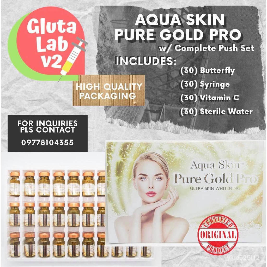 Gluta Lab V2 Aqua Skin Puregold Pro Max With Complete Push Set And