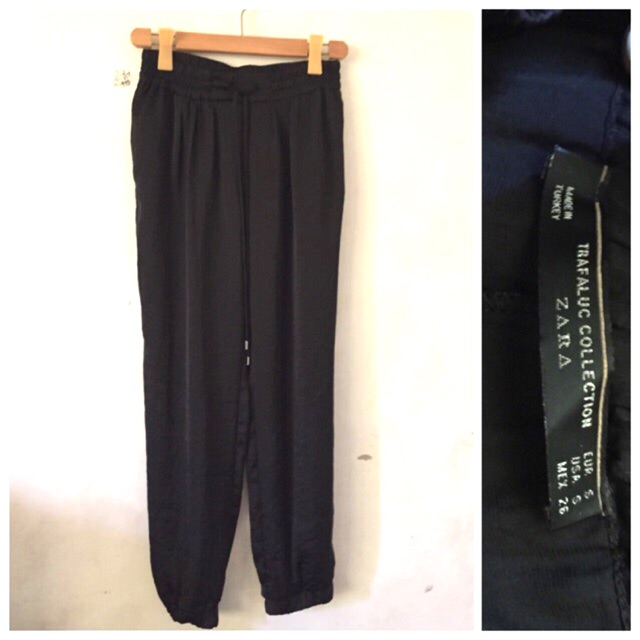 Zara Silk Jogger Pants Fits Medium To Large Shopee Philippines