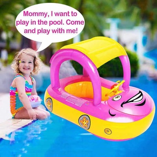 Baby swimming ring for kids with awning car boat seat toys for kids children's water toys