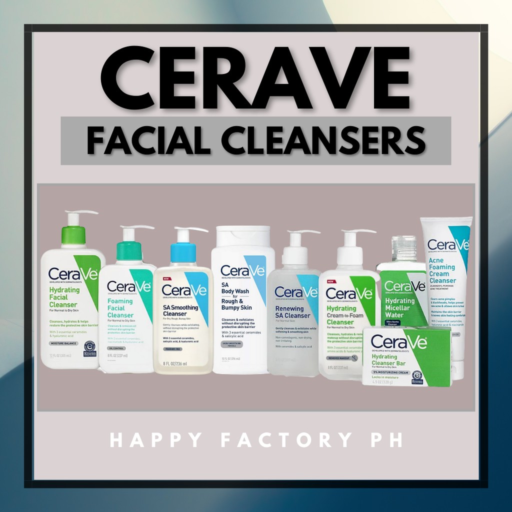 Cerave Cleansers Renewing SA Foaming Hydrating SA Smoothing Acne Foam
