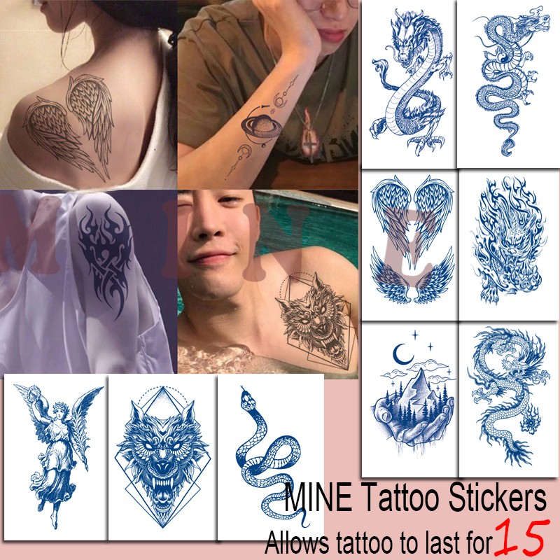 【MINE】 Tattoo lasts to 15 Days tattoo sticker waterproof long lasting ...