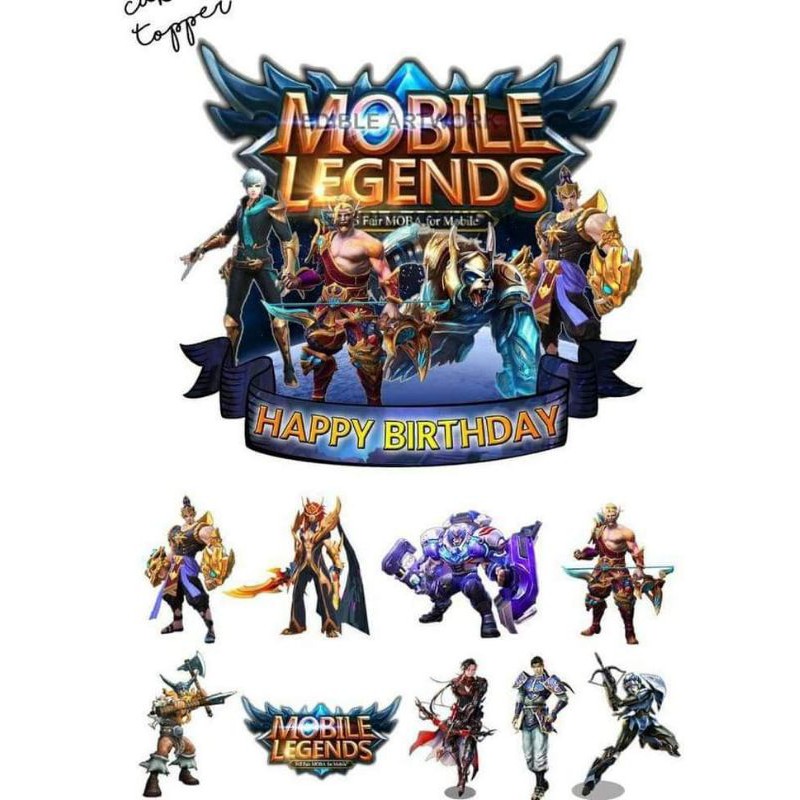 Mobile Legends Cake Topper with name, age only | Shopee Philippines
