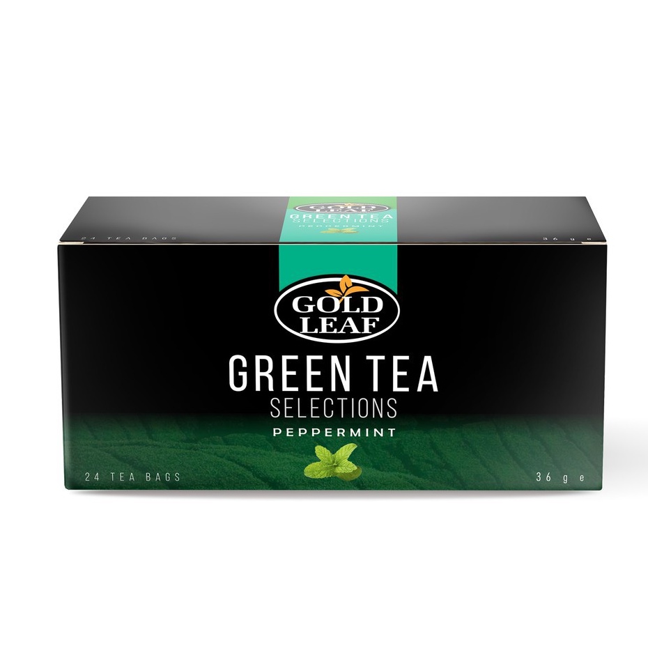 Gold Leaf Green Tea Selections Peppermint Tea 24s Teabags Shopee