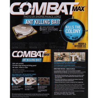 Combat Ant Killing Bait 6 Station - USA Brand, Made in Korea 0.21oz 6g