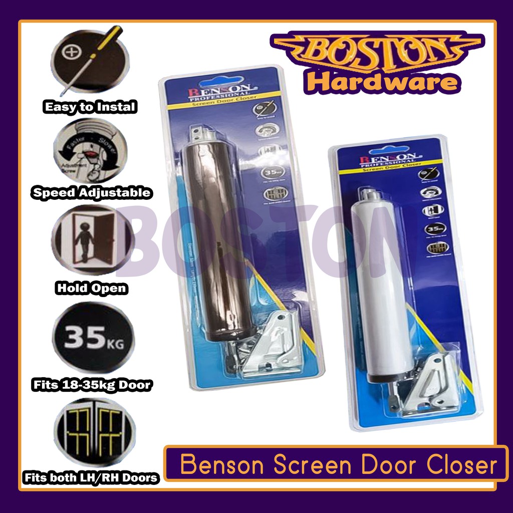 BENSON SCREEN DOOR CLOSER ALUMINUM(WHITE/BLACK) Shopee Philippines
