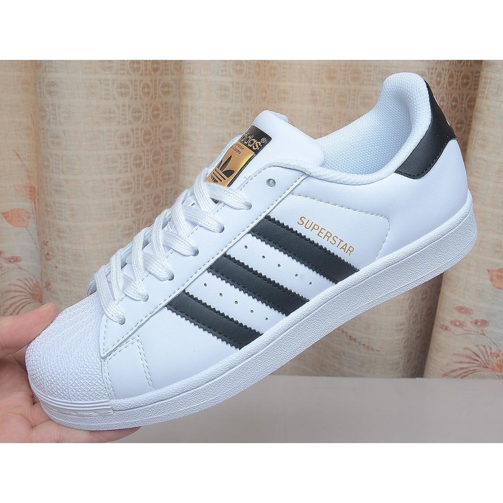 adidas superstar mens black and white