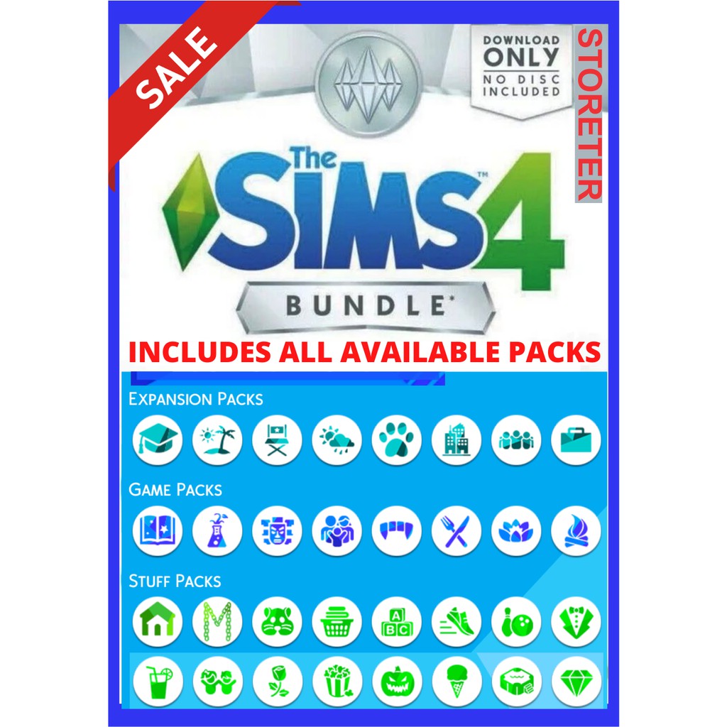 Sims 4 ALL Expansions + ALL game/stuff packs Last Update + Cottage ...