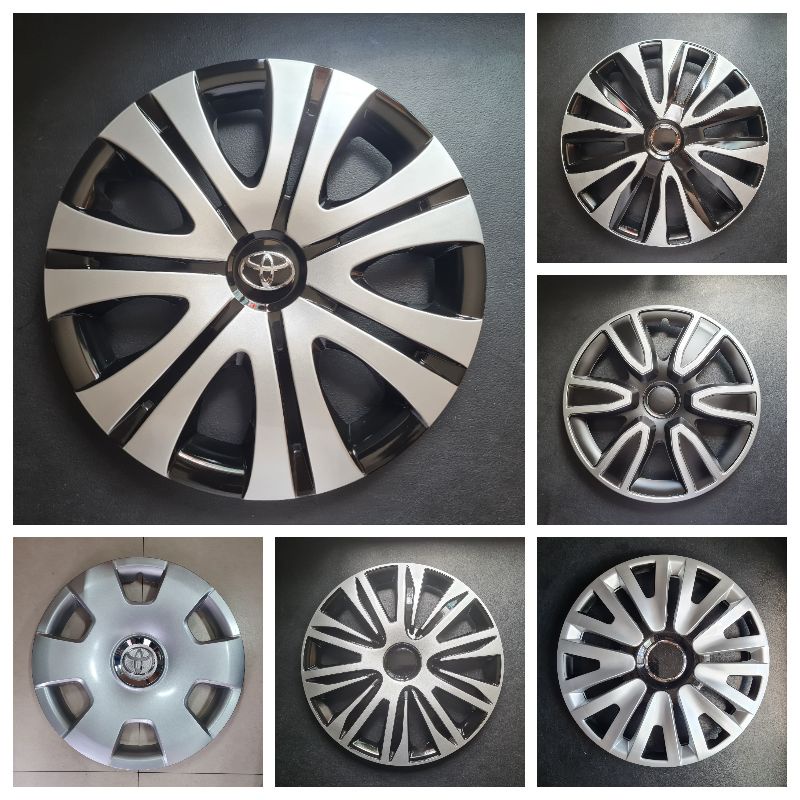 R15 ( 4 Pcs ) Universal Wheel Hub Cap 2 Tone OEM Hi Ace INNOVA HONDA CITY NISSAN NV350 FOTON ETC